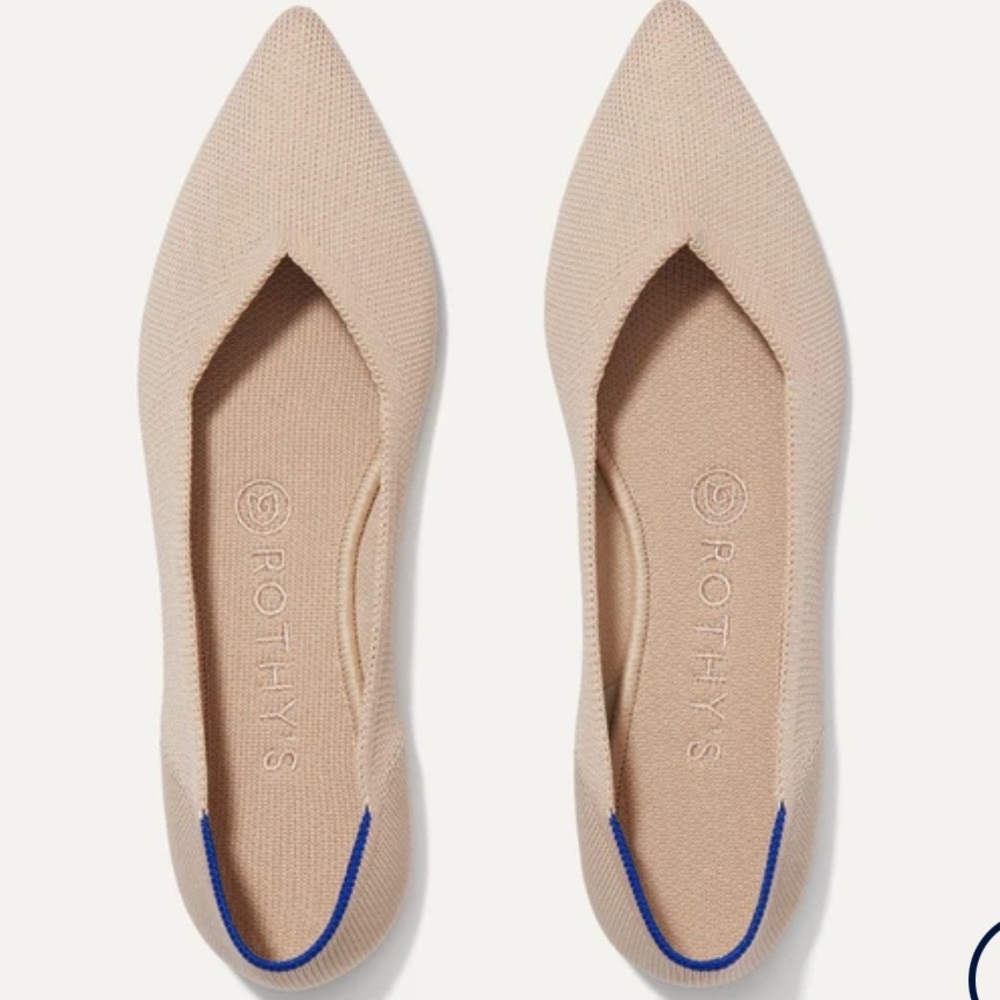 Rothy’s “The Point” in Ecru